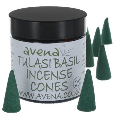 Tulasi Basil Avena Large Incense Cones 20